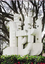 Abstract concept sculpture of doctor and patient relationships